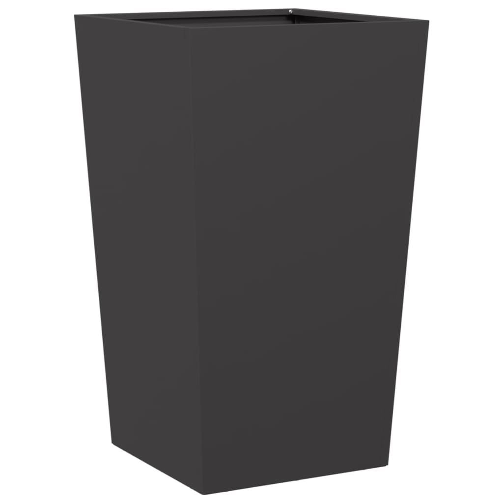 VidaXL Plantenbak 45x45x75 cm staal zwart