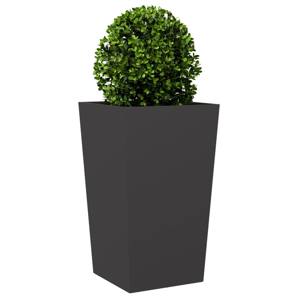 VidaXL Plantenbak 45x45x75 cm staal zwart
