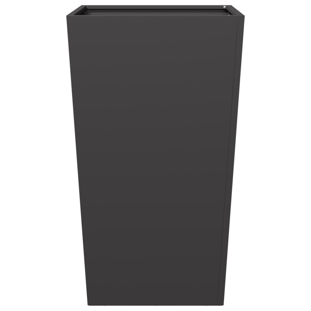 VidaXL Plantenbak 45x45x75 cm staal zwart