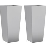 VidaXL Plantenbakken 2 st 35x35x75 cm gegalvaniseerd staal