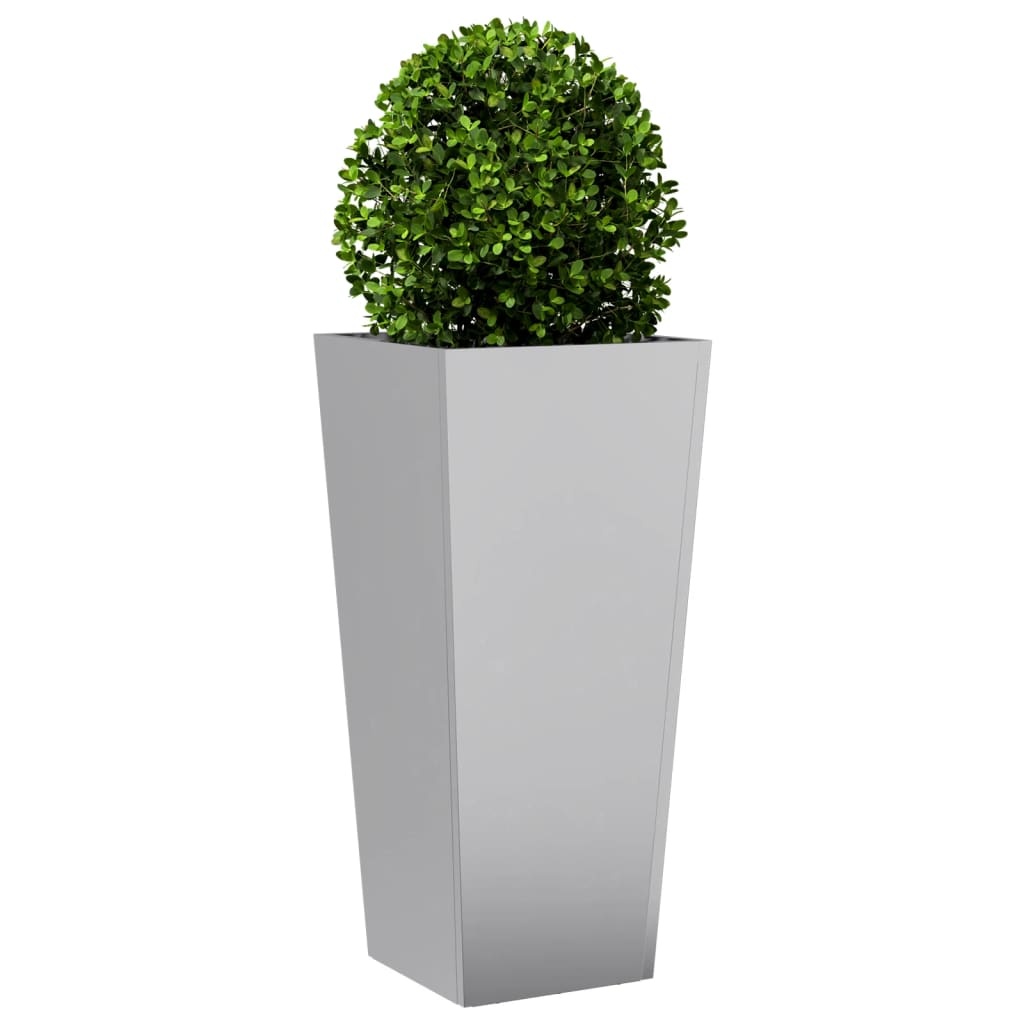 VidaXL Plantenbakken 2 st 35x35x75 cm gegalvaniseerd staal