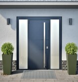 VidaXL Plantenbakken 2 st 35x35x75 cm staal olijfgroen