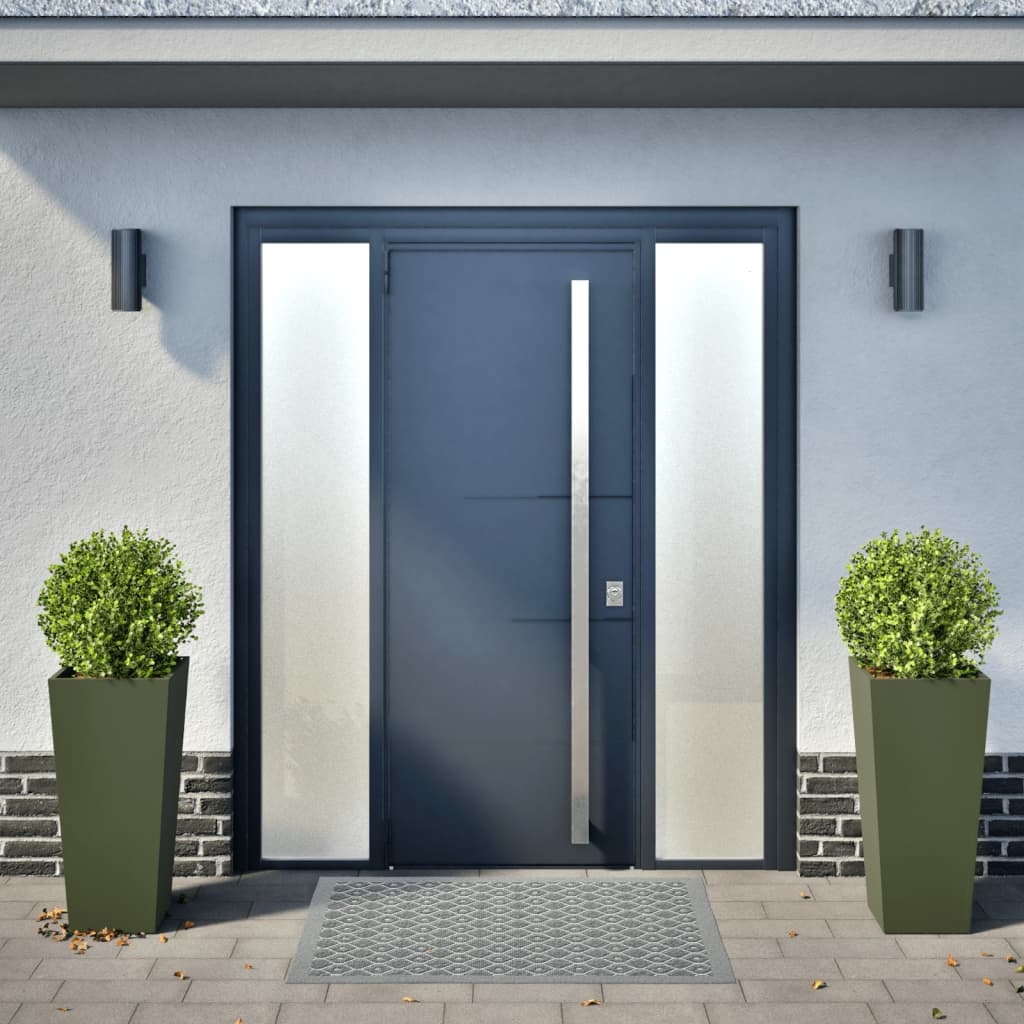 VidaXL Plantenbakken 2 st 35x35x75 cm staal olijfgroen