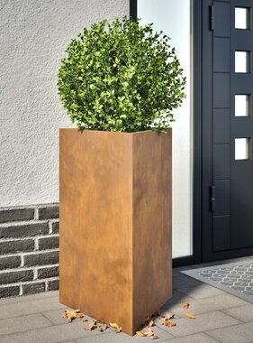 VidaXL Plantenbakken 2 st driehoek 50x43x75 cm cortenstaal