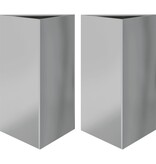 VidaXL Plantenbakken 2 st driehoek 50x43x75 cm gegalvaniseerd staal