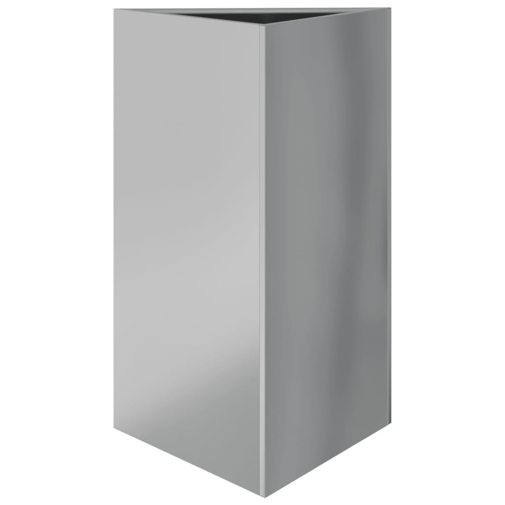 VidaXL Plantenbakken 2 st driehoek 50x43x75 cm gegalvaniseerd staal