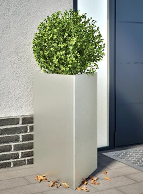 VidaXL Plantenbakken 2 st driehoek 50x43x75 cm roestvrij staal