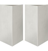 VidaXL Plantenbakken 2 st driehoek 50x43x75 cm roestvrij staal