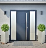 VidaXL Plantenbakken 2 st driehoek 50x43x75 cm roestvrij staal