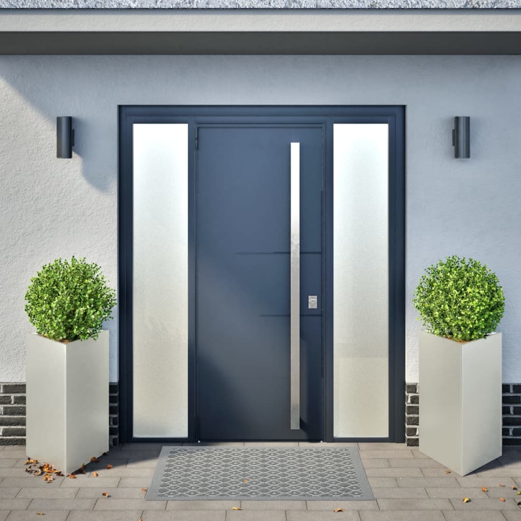 VidaXL Plantenbakken 2 st driehoek 50x43x75 cm roestvrij staal