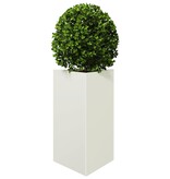 VidaXL Plantenbakken 2 st driehoek 50x43x75 cm staal wit