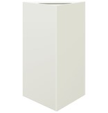 VidaXL Plantenbakken 2 st driehoek 50x43x75 cm staal wit