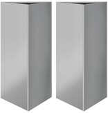 VidaXL Plantenbakken 2 st driehoek 40x34,5x70 cm gegalvaniseerd staal