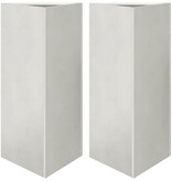 VidaXL Plantenbakken 2 st driehoek 40x34,5x70 cm roestvrij staal