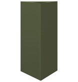VidaXL Plantenbakken 2 st driehoek 40x34,5x70 cm staal olijfgroen