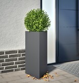 VidaXL Plantenbakken 2 st driehoek 40x34,5x70 cm staal antracietkleur