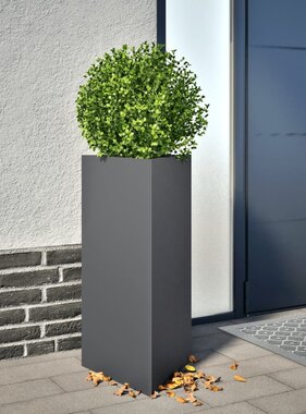 VidaXL Plantenbakken 2 st driehoek 40x34,5x70 cm staal antracietkleur