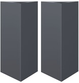 VidaXL Plantenbakken 2 st driehoek 40x34,5x70 cm staal antracietkleur