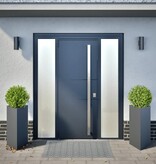 VidaXL Plantenbakken 2 st driehoek 40x34,5x70 cm staal antracietkleur