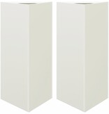 VidaXL Plantenbakken 2 st driehoek 40x34,5x70 cm staal wit