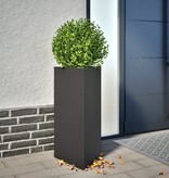 VidaXL Plantenbakken 2 st driehoek 40x34,5x70 cm staal zwart