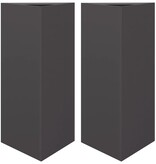VidaXL Plantenbakken 2 st driehoek 40x34,5x70 cm staal zwart