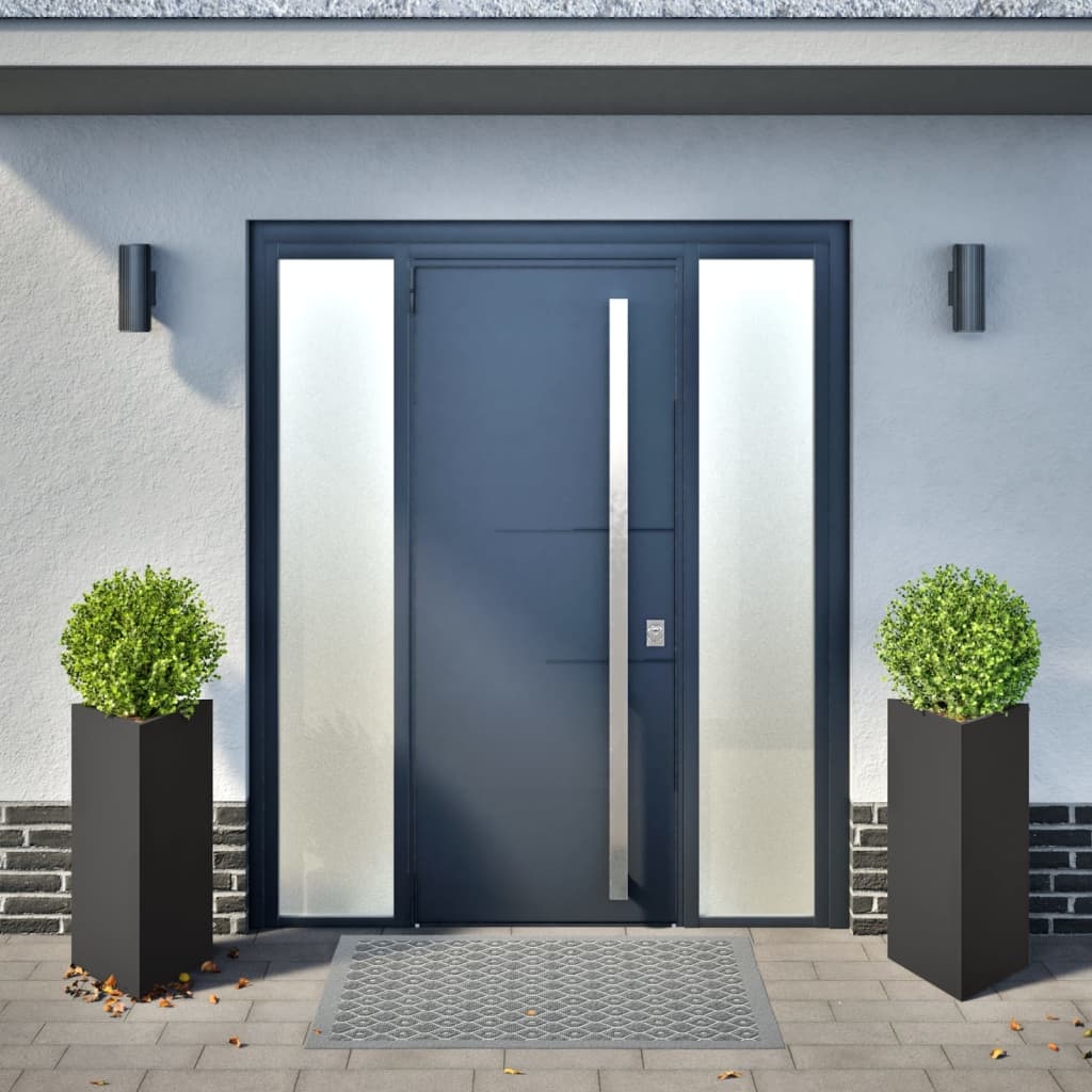 VidaXL Plantenbakken 2 st driehoek 40x34,5x70 cm staal zwart