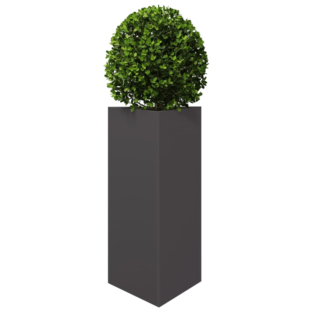 VidaXL Plantenbakken 2 st driehoek 40x34,5x70 cm staal zwart