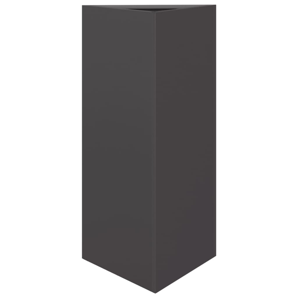 VidaXL Plantenbakken 2 st driehoek 40x34,5x70 cm staal zwart