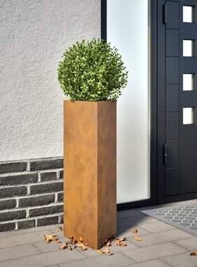 VidaXL Plantenbakken 2 st driehoek 30x26x75 cm cortenstaal