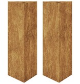 VidaXL Plantenbakken 2 st driehoek 30x26x75 cm cortenstaal