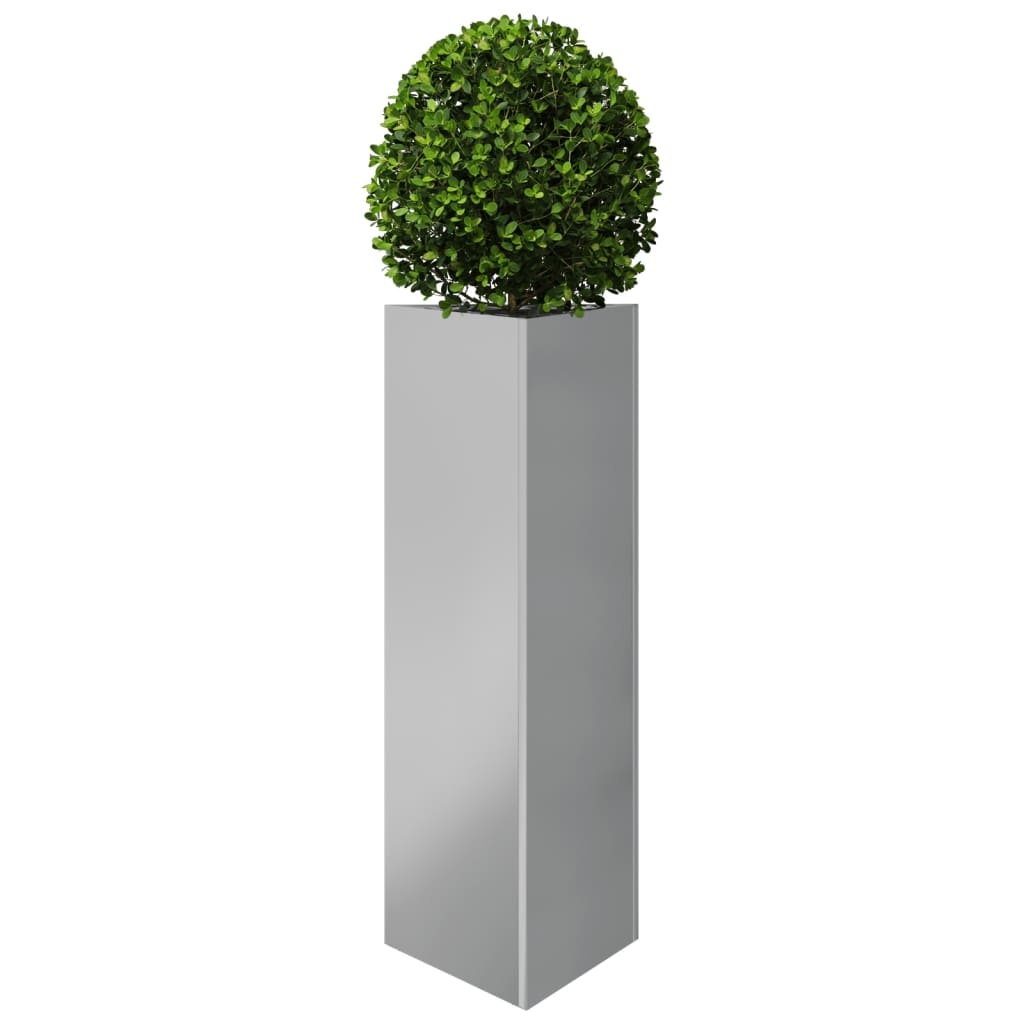 VidaXL Plantenbak driehoek 30x26x75 cm gegalvaniseerd staal