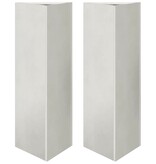 VidaXL Plantenbakken 2 st driehoek 30x26x75 cm roestvrij staal