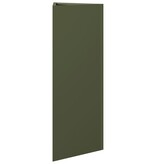 VidaXL Plantenbak driehoek 30x26x75 cm staal olijfgroen