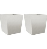 VidaXL Plantenbakken 2 st 50x50x50 cm roestvrij staal