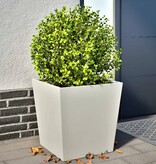 VidaXL Plantenbakken 2 st 50x50x50 cm staal wit