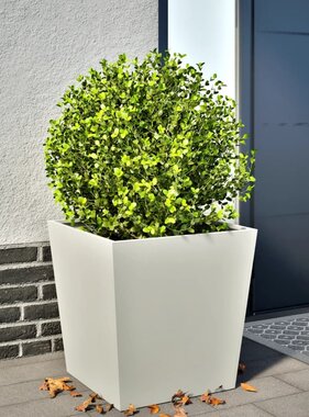VidaXL Plantenbak 50x50x50 cm staal wit