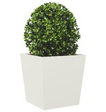 VidaXL Plantenbak 50x50x50 cm staal wit