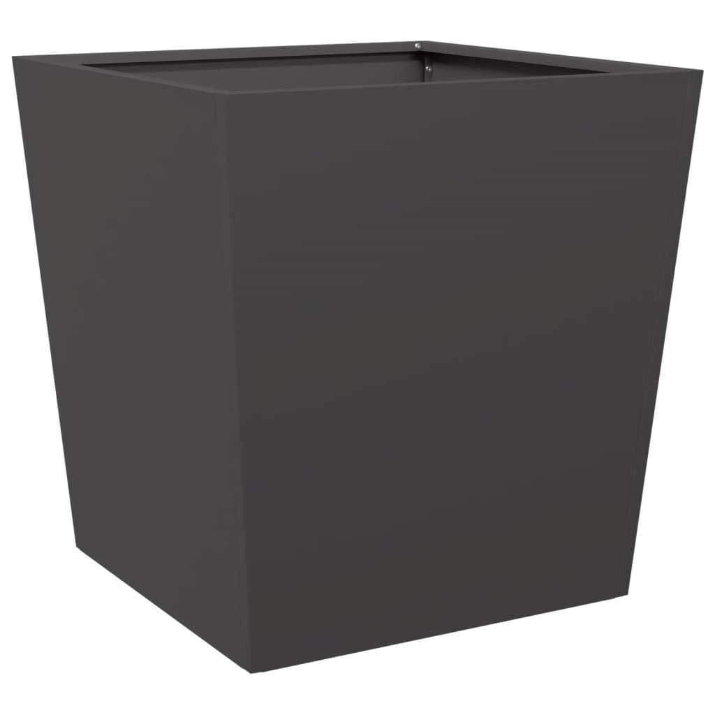 VidaXL Plantenbak 50x50x50 cm staal zwart