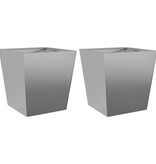 VidaXL Plantenbakken 2 st 40x40x40 cm gegalvaniseerd staal