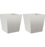 VidaXL Plantenbakken 2 st 40x40x40 cm roestvrij staal