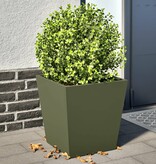 VidaXL Plantenbakken 2 st 40x40x40 cm staal olijfgroen