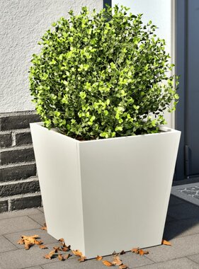 VidaXL Plantenbakken 2 st 40x40x40 cm staal wit