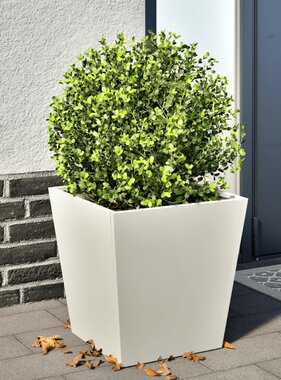 VidaXL Plantenbak 40x40x40 cm staal wit