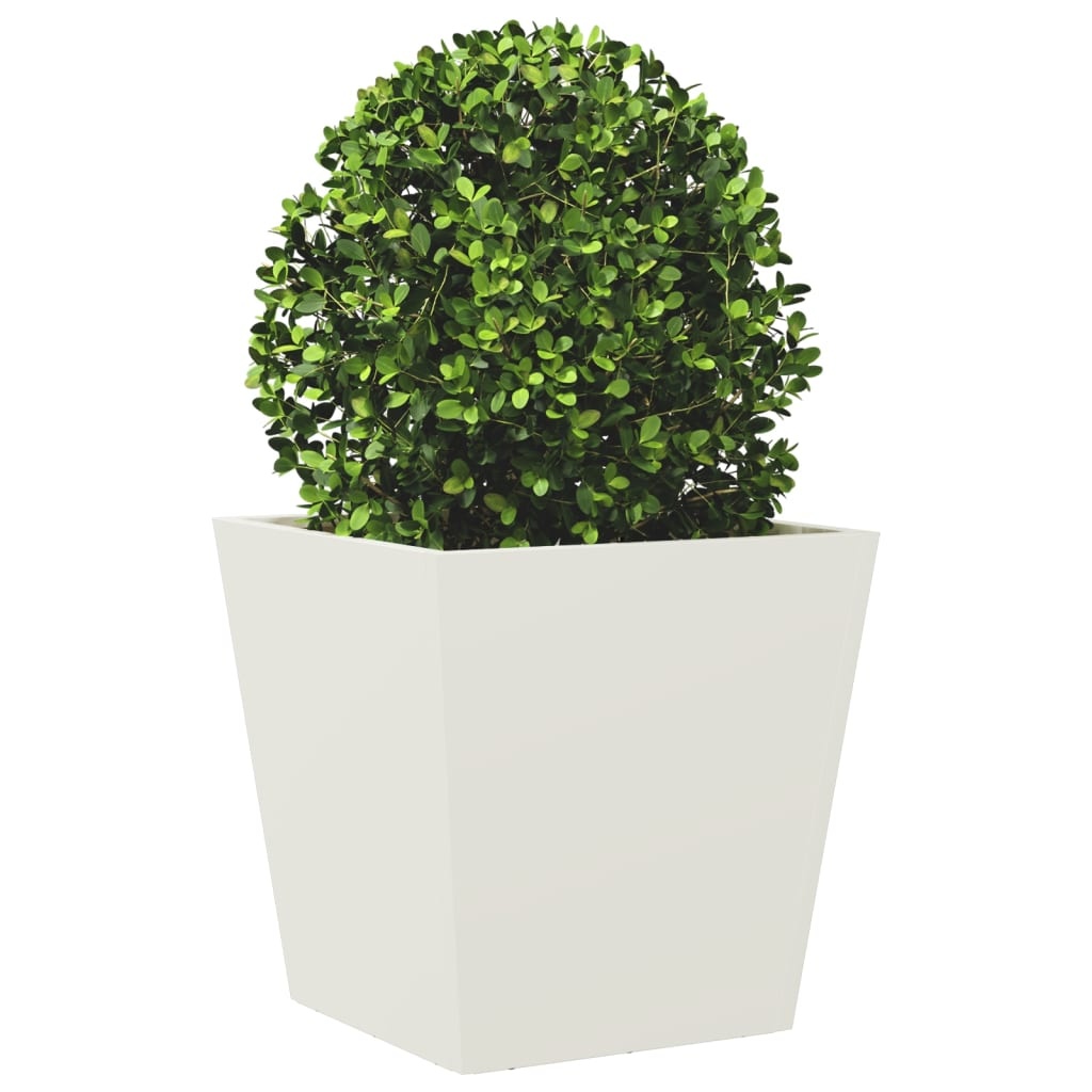 VidaXL Plantenbak 40x40x40 cm staal wit