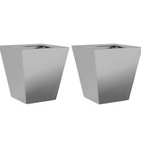 VidaXL Plantenbakken 2 st 30x30x30 cm gegalvaniseerd staal