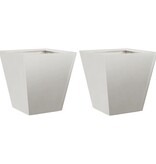 VidaXL Plantenbakken 2 st 30x30x30 cm roestvrij staal