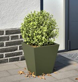 VidaXL Plantenbak 30x30x30 cm staal olijfgroen