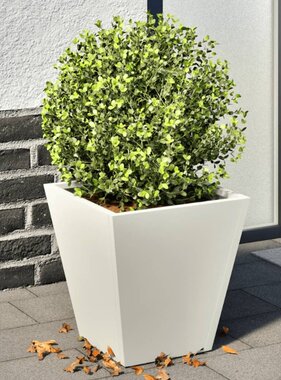 VidaXL Plantenbakken 2 st 30x30x30 cm staal wit