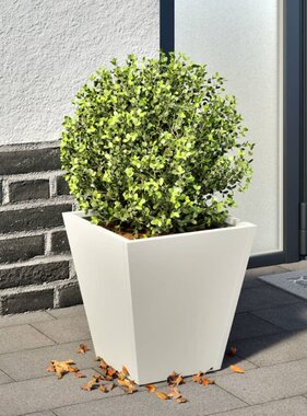 VidaXL Plantenbak 30x30x30 cm staal wit